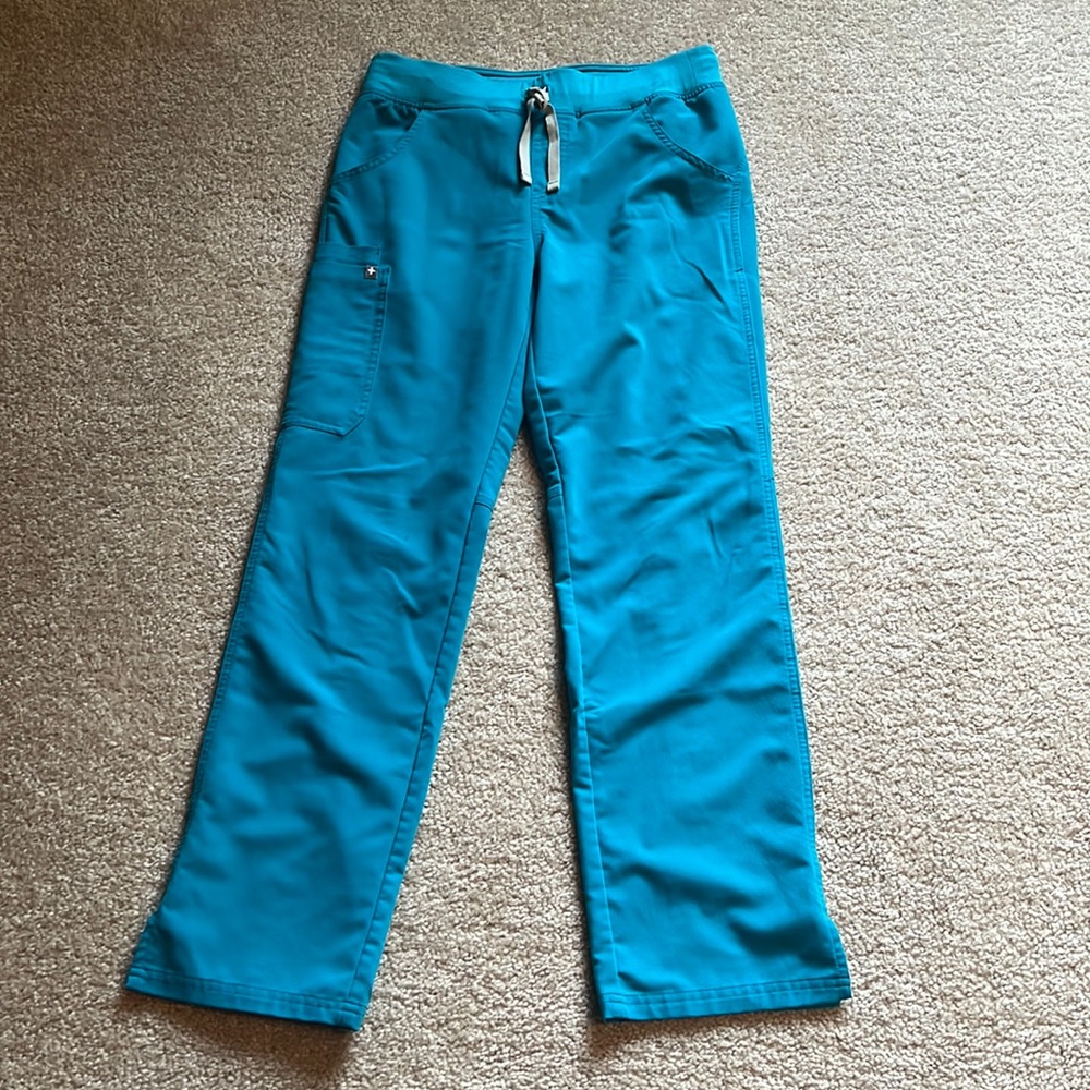 Teal fig scrub pants